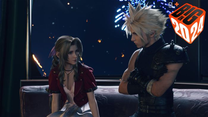 Ảnh chụp màn hình Final Fantasy 7 Rebirth cho thấy Cloud đang trò chuyện