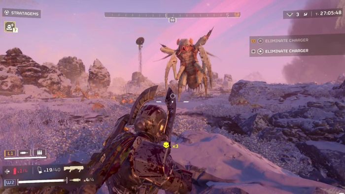 Kẻ săn Helldivers 2 nhảy tới helldiver