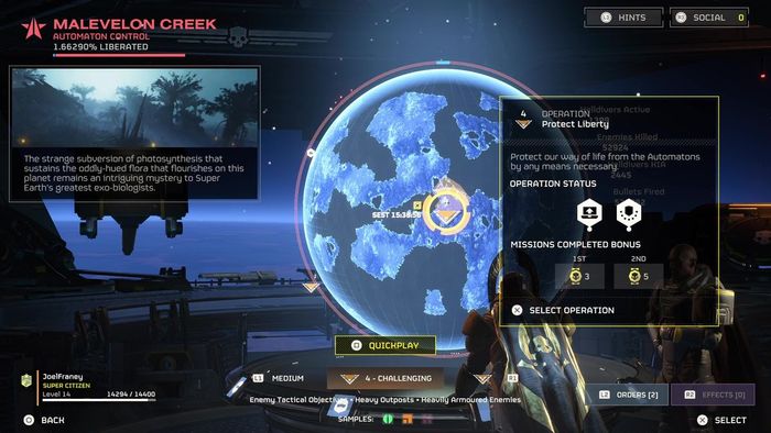 Hệ thống tiến triển trong Helldivers 2