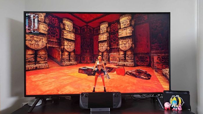 Tomb Raider Remastered trên Steam Deck kết nối với TV Samsung
