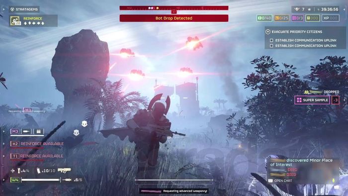 Phi Cơ Trinh Sát Helldivers 2 đang bay