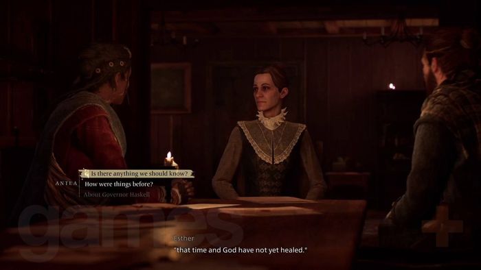 Banishers: Hồn ma của New Eden nói chuyện với Esther Davenport