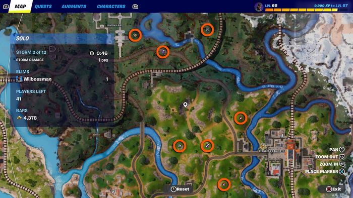 Bản đồ Gói trang bị Ninja Turtle trong Fortnite