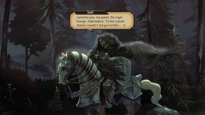 Ảnh chụp màn hình phim của Unicorn Overlord với một hiệp sĩ và hoàng tử