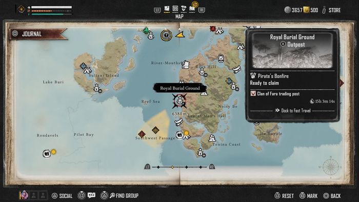 Tìm kho báu của Caradec trong Skull and Bones