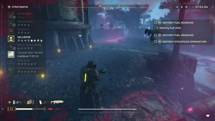 Gọi một Quả Bom Địa Ngục để Phá Hủy Một Bể Chứa Nhiên Liệu trong Helldivers 2