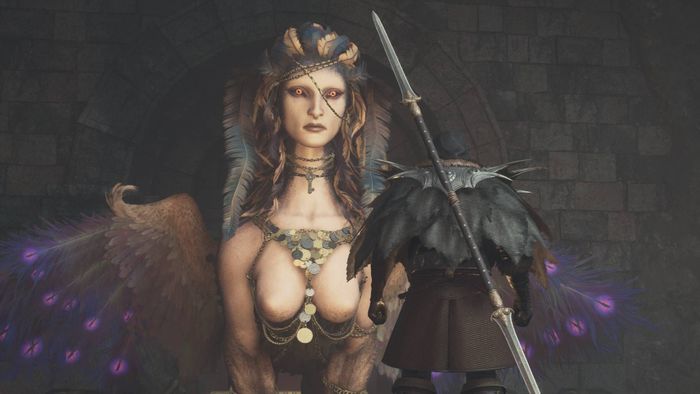 Dragon's Dogma 2 Sphinx Riddles Arisen nhìn vào Sphinx