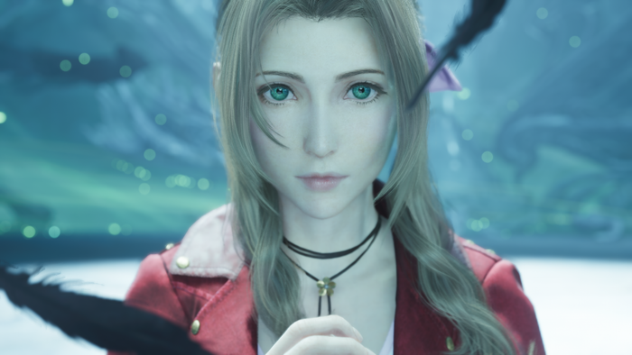 Aerith từ Final Fantasy 7 Rebirth cầu nguyện