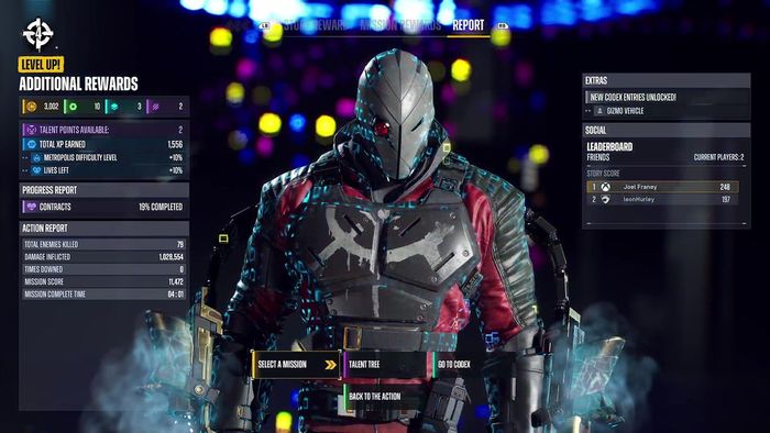 Hệ thống cấp độ và điểm kỹ năng trong game Suicide Squad Kill the Justice League