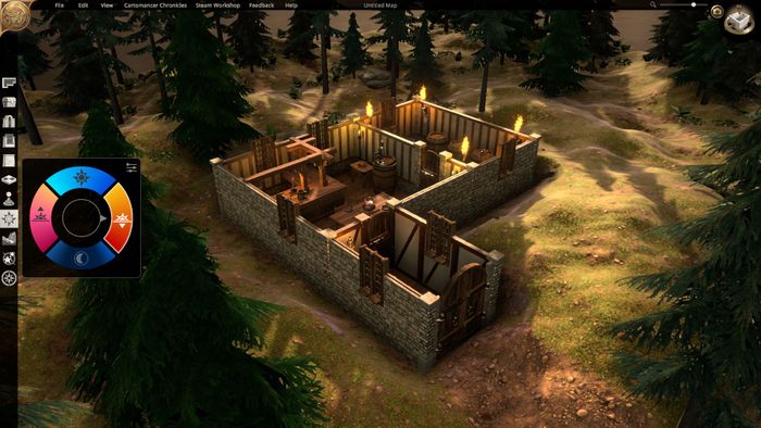 Một quán rượu giữa rừng từ Dungeon Alchemist