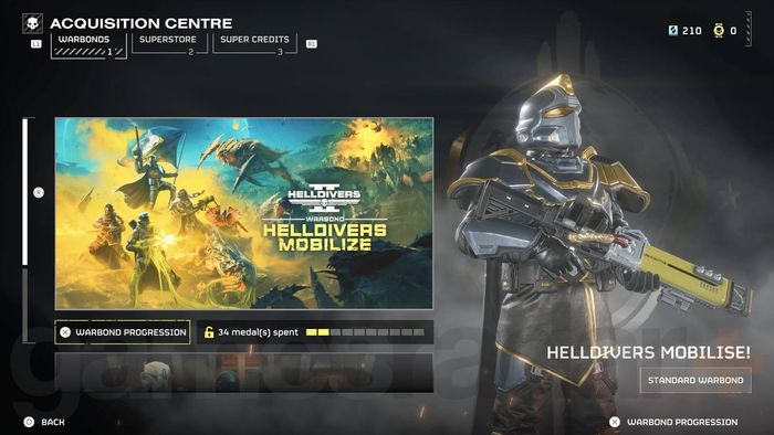 Warbond acquisitions của Helldivers Mobilize trong Helldivers 2