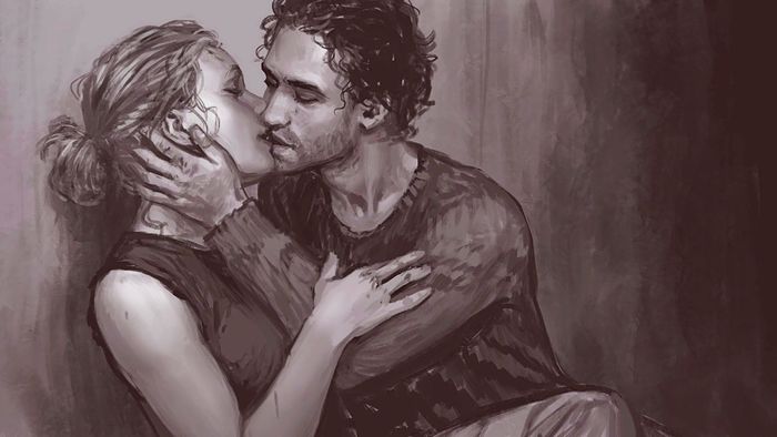 Bản vẽ ý tưởng cho The Last of Us 2 với cảnh hai nhân vật hôn nhau