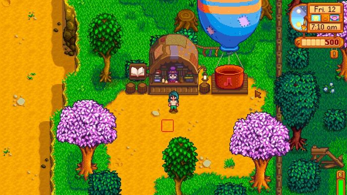 Vị trí người bán sách Stardew Valley