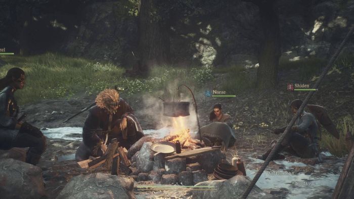 Mẹo Dragons Dogma 2: Nghỉ ngơi tại trại dưới lửa trại