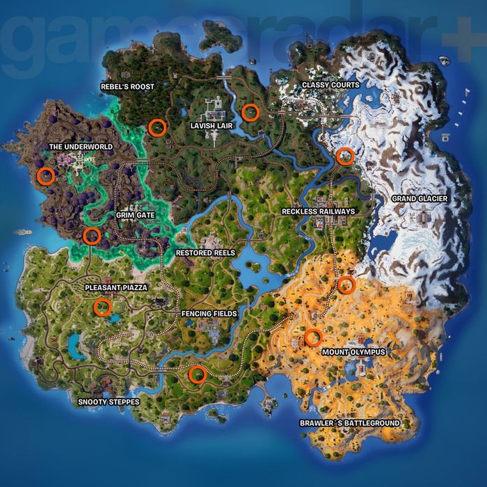 Bản đồ Bunkers Vũ khí Fortnite