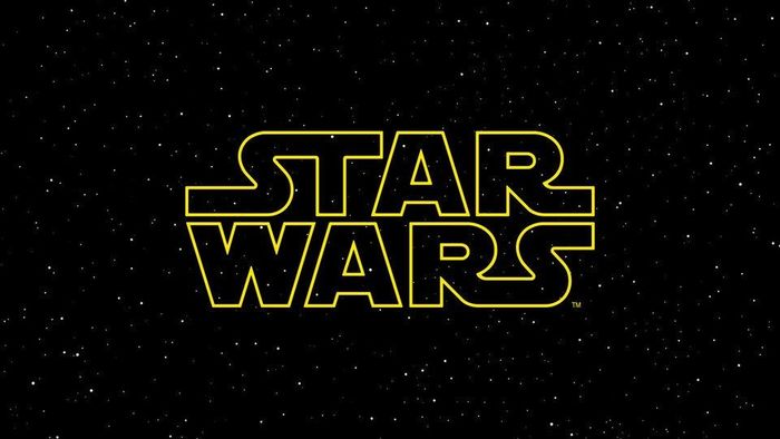 Logo Star Wars trên nền sao