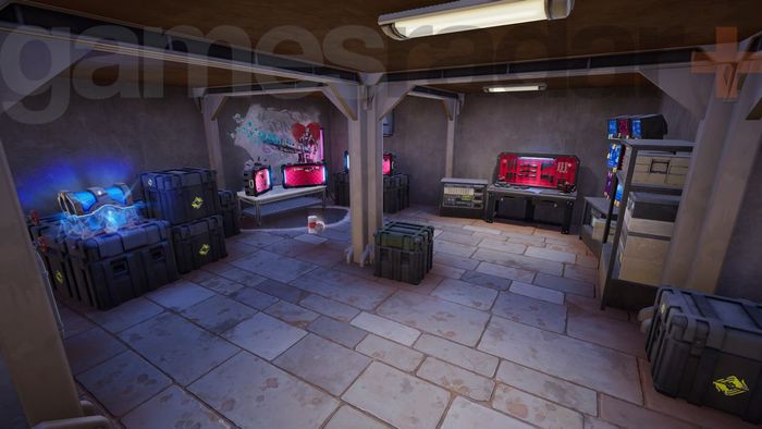 Bên trong một trong những Bunkers Vũ khí Fortnite