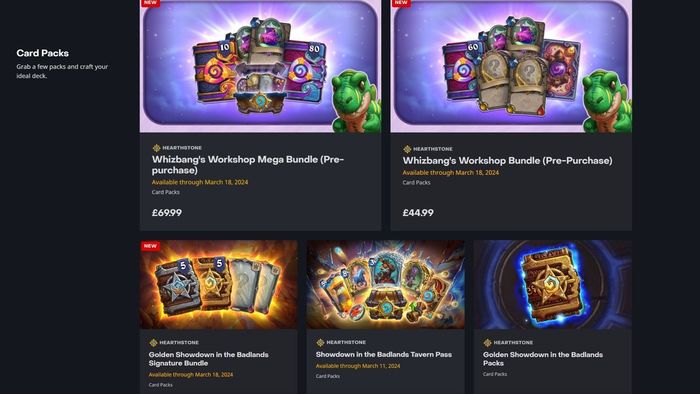 Cửa hàng Hearthstone