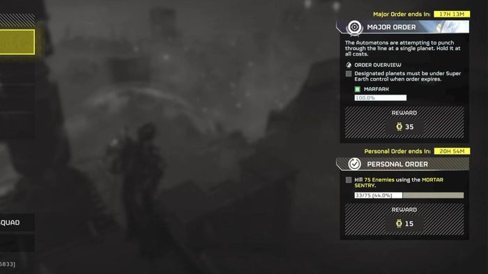Lệnh Cá Nhân tiêu diệt 75 kẻ địch bằng Helldivers 2 Mortar Sentry