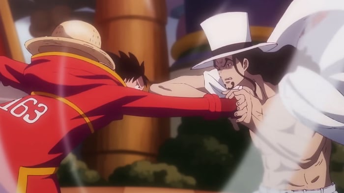 Cuộc chiến giữa Luffy và Lucci trong One Piece.