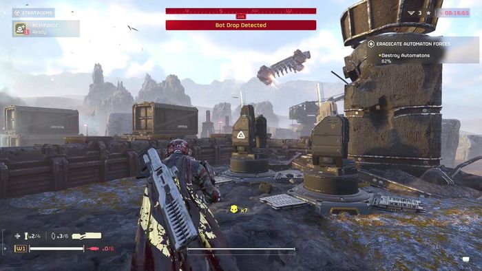 Helldivers 2 Mortar Sentry và EMS mortar sentry