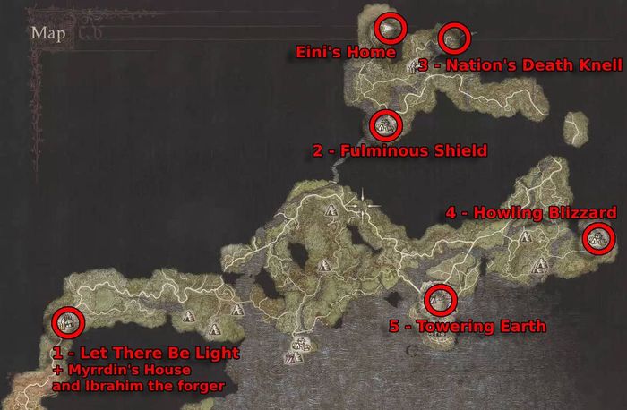 Bản đồ Sorcerer's Appraisal và Spellbound trong Dragon's Dogma 2