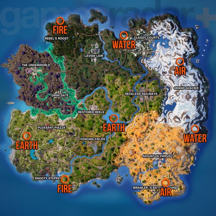 Lăng thờ Nguyên Tố Fortnite