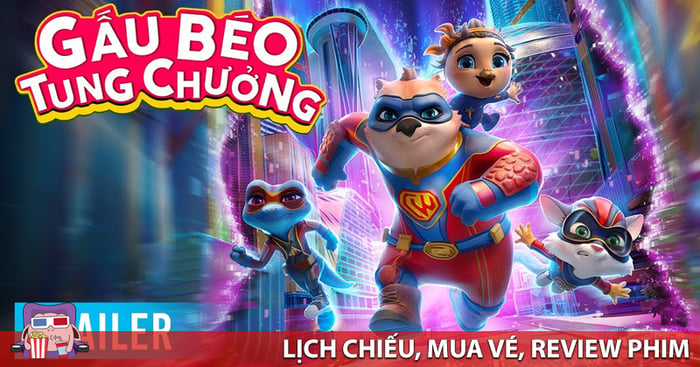 Phim hoạt hình dành cho gia đình, lịch chiếu phim Gấu Béo Tung Chưởng vào ngày 26.04.2024