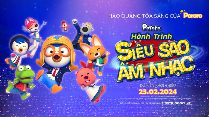 Poporo Hành Trình Siêu Sao Âm Nhạc là bộ phim hoạt hình ra mắt trong tháng 2 này