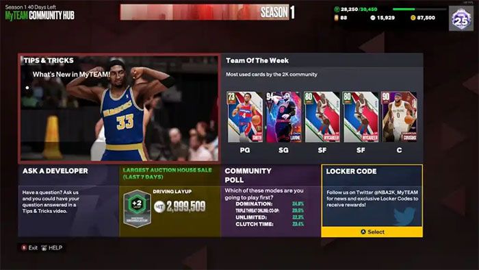 Cách nhập code NBA 2K23 Locker