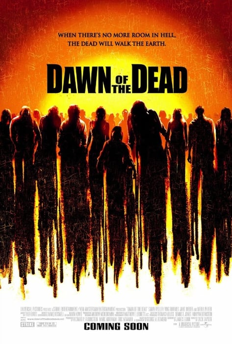 Dawn of the Dead do Zack Syder đạo diễn và James Gunn viết kịch bản.