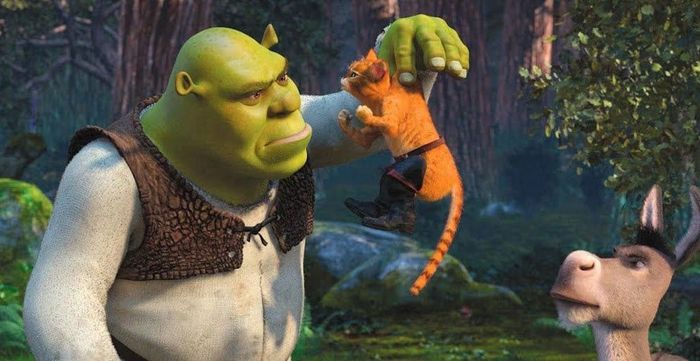 Puss gặp Shrek và Donkey lần đầu