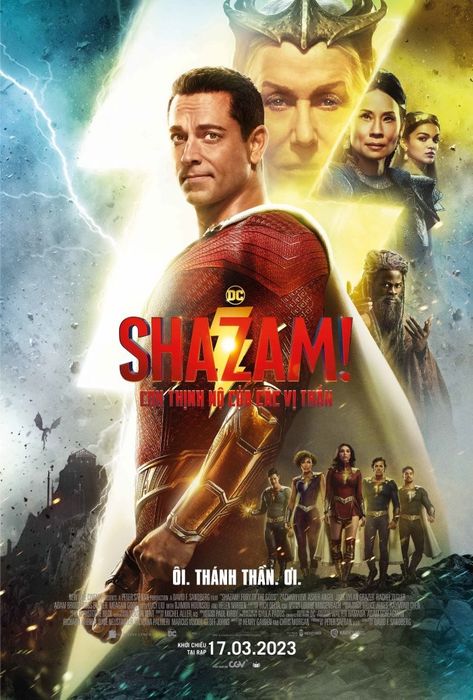 Bộ poster của phim Shazam! Cơn Thịnh Nộ của các Vị Thần