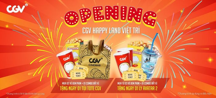 Chương trình khuyến mãi tại CGV Happy Land Việt