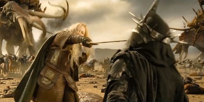 Eowyn, nữ anh hùng của xứ Rohan, khiến Angmar chịu thảm bại.