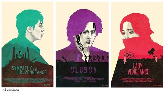 Bộ ba báo thù Sympathy for Mr. Vengeance, Oldboy và Lady Vengeance (Credit: pinterest.de)