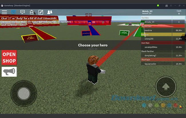 Chơi game Roblox trên nền tảng Gameloop