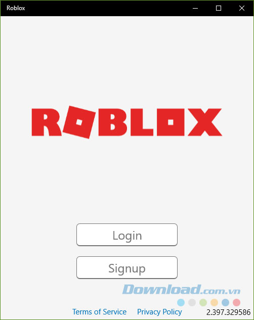 Đăng nhập hoặc Đăng ký tài khoản trên Roblox