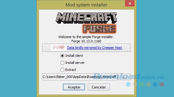 Cách cài đặt Minecraft Forge