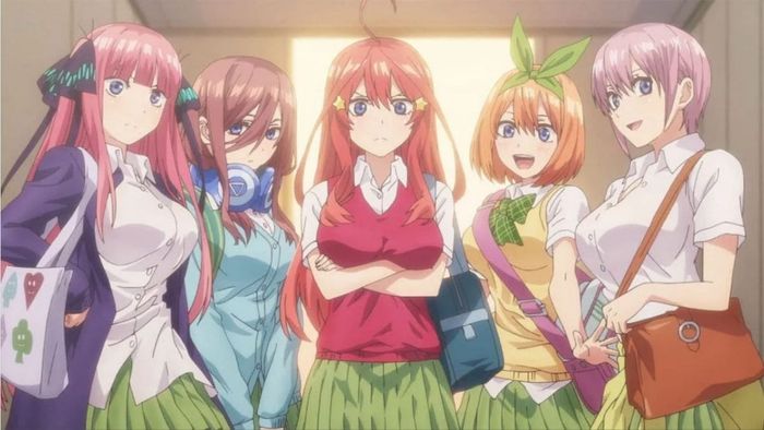 Bìa Phim Anime Mới Về Chuyến Trăng Mật Gốc của The Quintessential Quintuplets