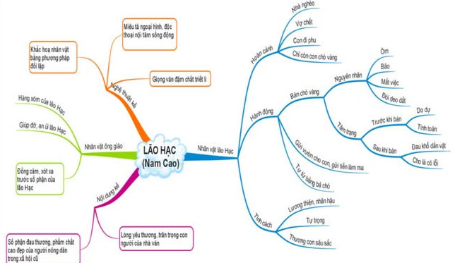 Sơ đồ tư duy của truyện Lão Hạc