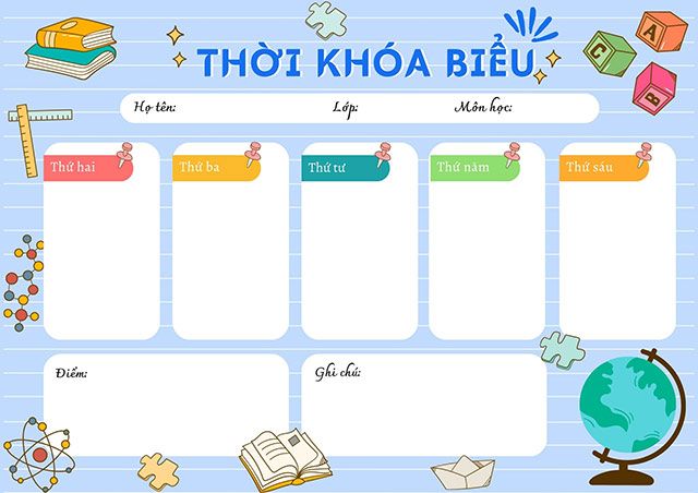 Thời khóa biểu 9*457321