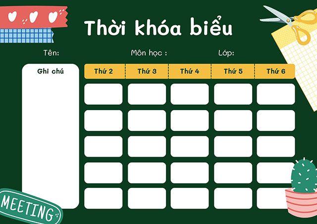 Thời khóa biểu 10*457322