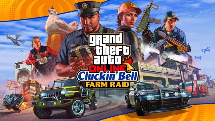 Bìa của cuộc tấn công sắp tới của Grand Theft Auto Online được gọi là The Cluckin’ Bell Farm Raid
