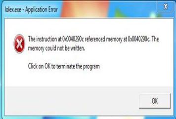 Lỗi 'lolex.exe - Lỗi Ứng dụng'