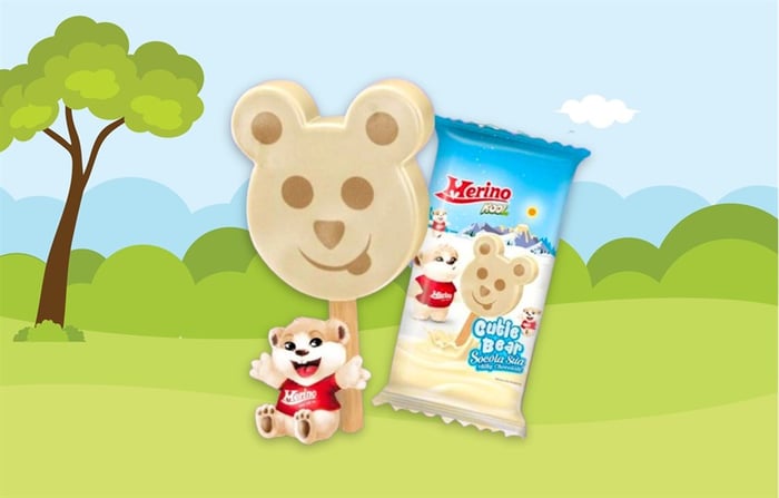 Kem que sữa, socola Merino Kool Cutie Bear 64g (phù hợp cho trẻ từ 1 tuổi trở lên)