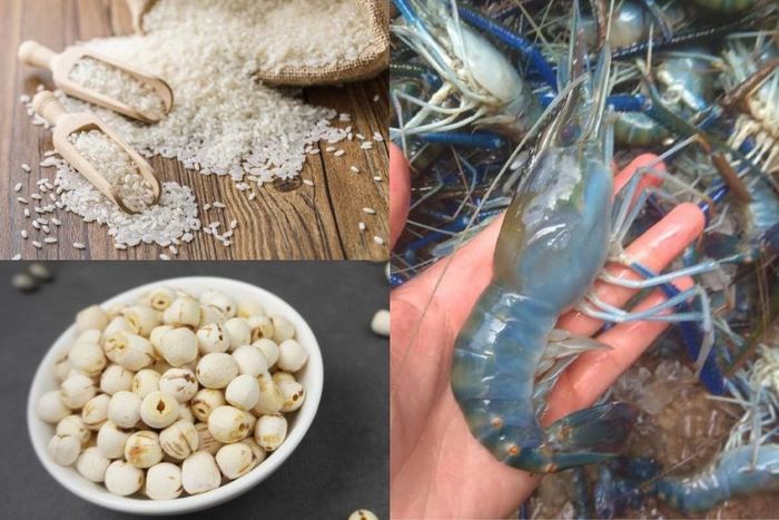 Cách nấu cháo tôm càng xanh kết hợp hạt sen cho bé