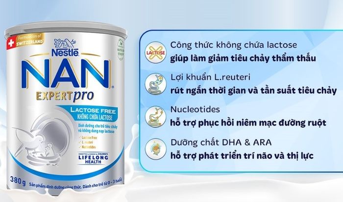 Sữa bột NAN Expert Pro Lactose Free 380g (dành cho bé từ 0 đến 3 tuổi)