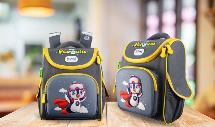 Balo chống gù B.Bag Genius Box F2-Penguin B-12-105 màu xám