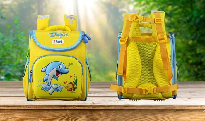 Balo chống gù B.Bag Genius Box F2-Dolphin B-12-107 màu vàng